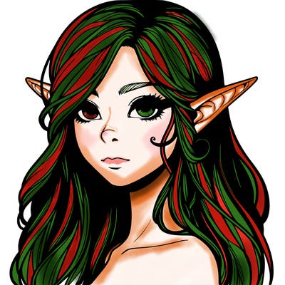 elf girl realistic dark fantasy