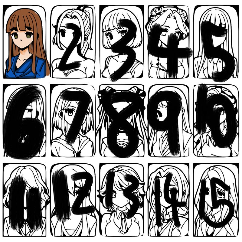 girls that look diffrent anime