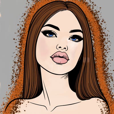 realistic woman with full lips