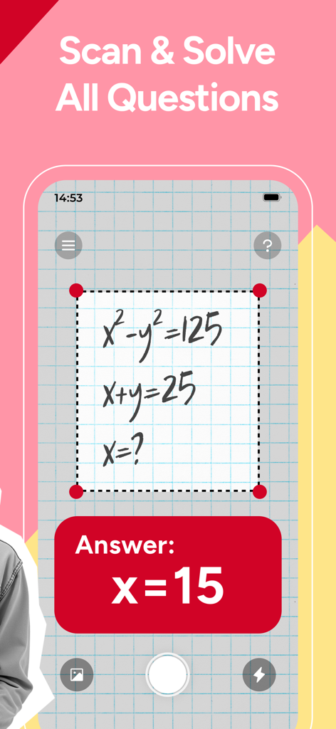 AI 수학 해결사 앱이 손으로 쓴 수학 문제를 스캔하고 즉각적인 답을 제공합니다.