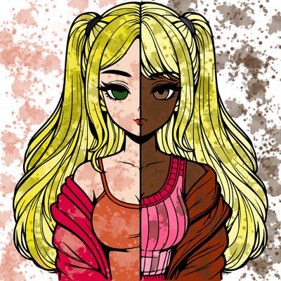 realistic girl split