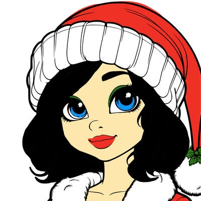 realistic christmas girl