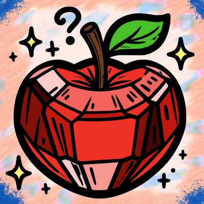 very shiny crystal apple
