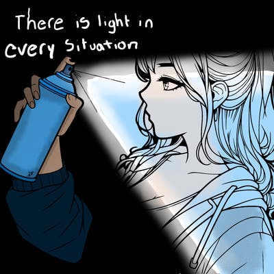 a realistic girl spray, painting