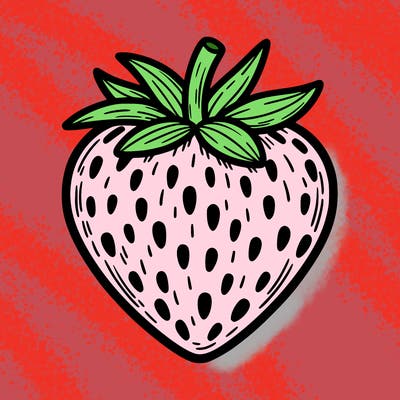 heart strawberry