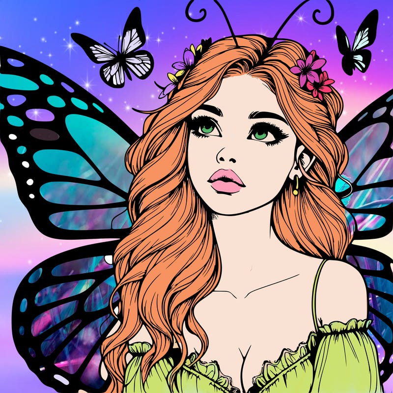 butterfly fairy realistic girl