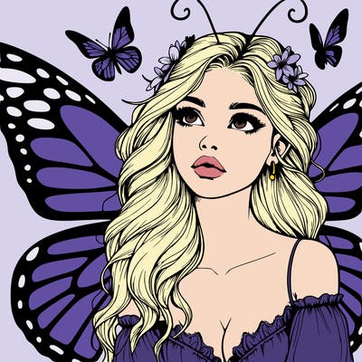 butterfly fairy realistic girl