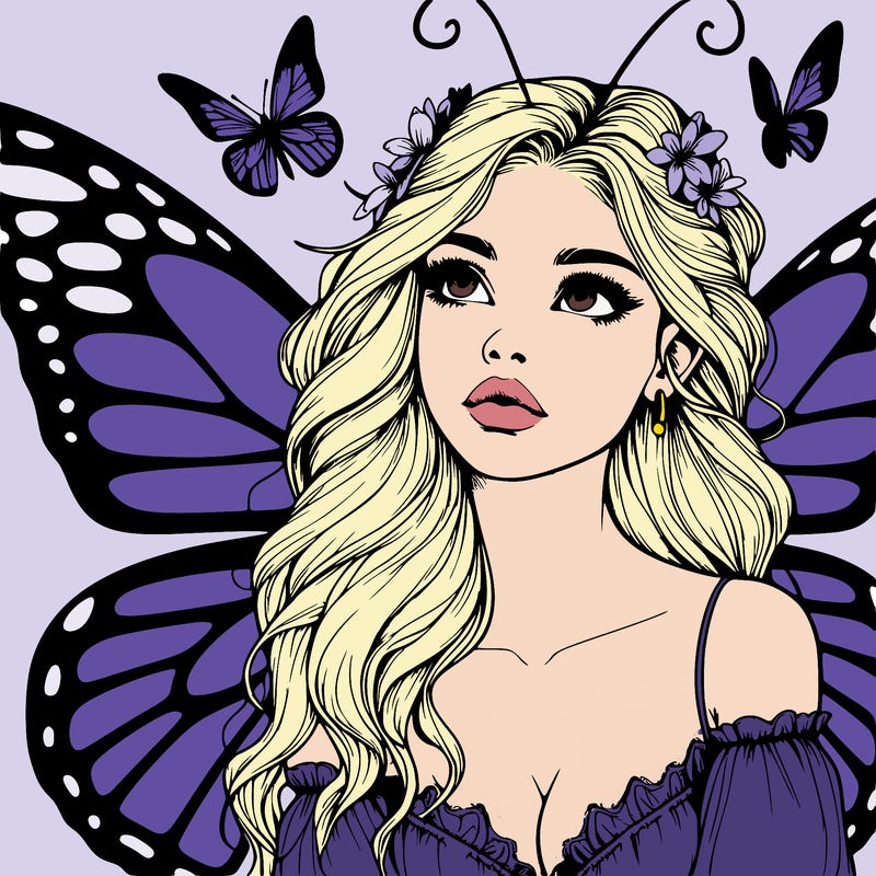butterfly fairy realistic girl