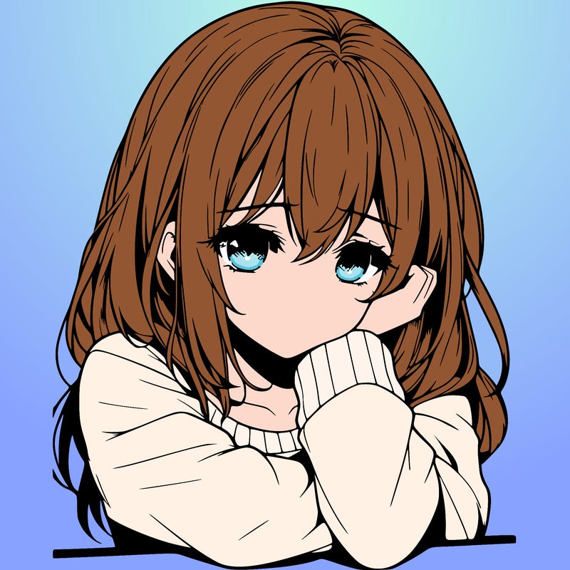 depressed girl realistic anime