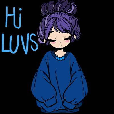 girl with baggy sweatshirt and messy bun