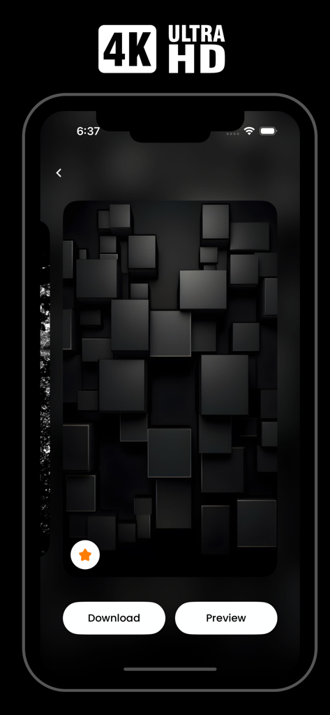 Black Wallpaper 4k - Una elegante vista previa de fondo de pantalla abstracto minimalista de cubos 3D negros en resolución 4K.