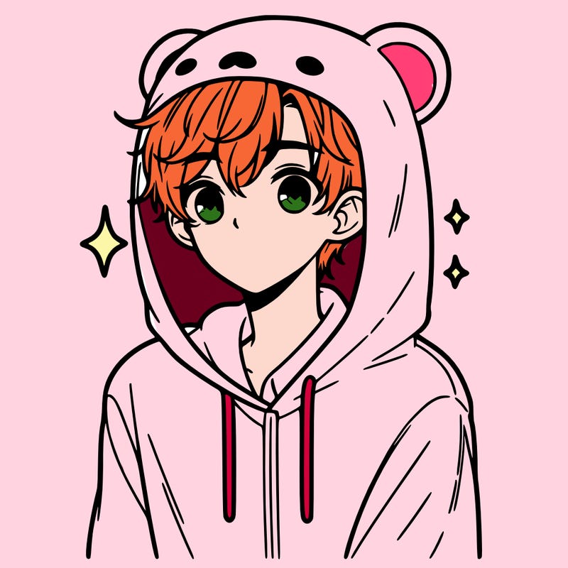 a 17 year old boy in a cute animal hoodie