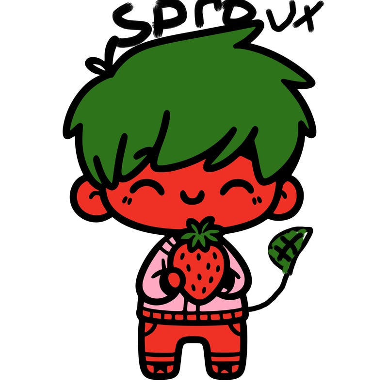 cute human with strawberry