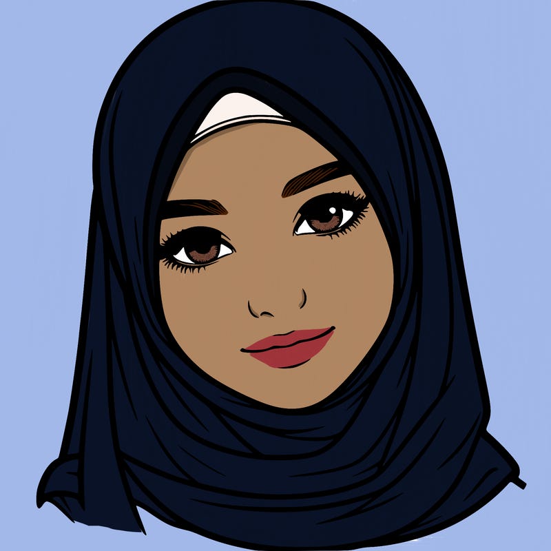 realistic girl with hijap