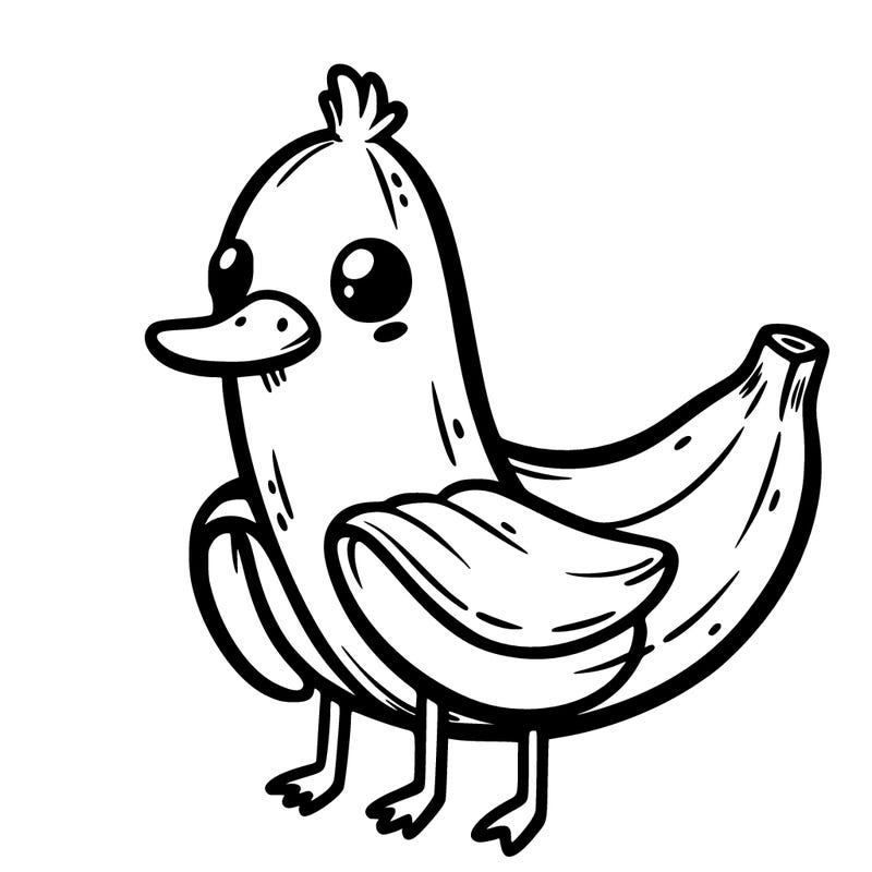 a banana that looks like a duck