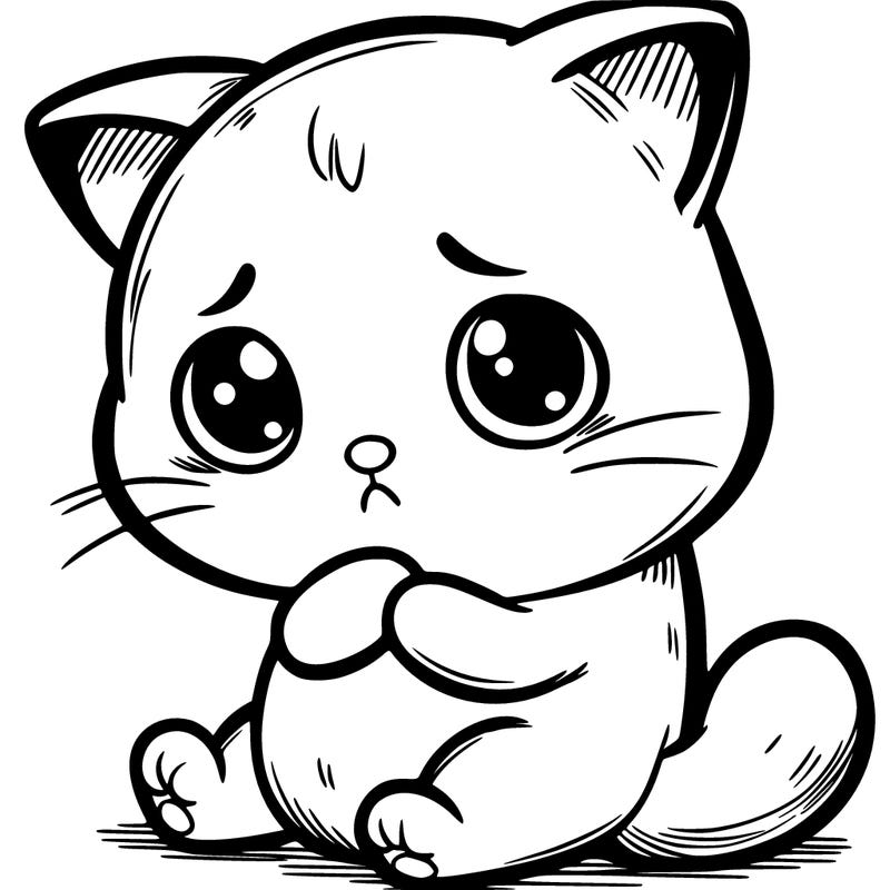 sad cat