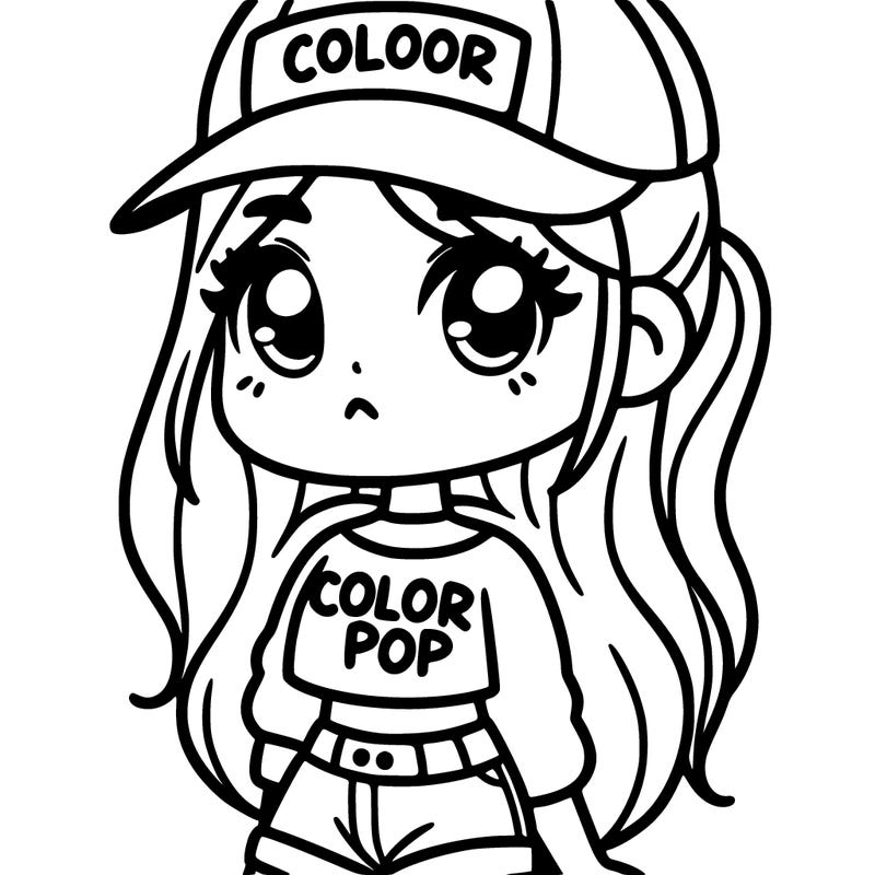 girl wearing color pop merch