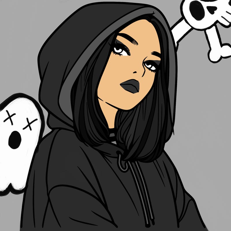 a realistic girl in a hoodie