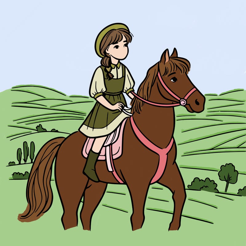 girl riding a horse