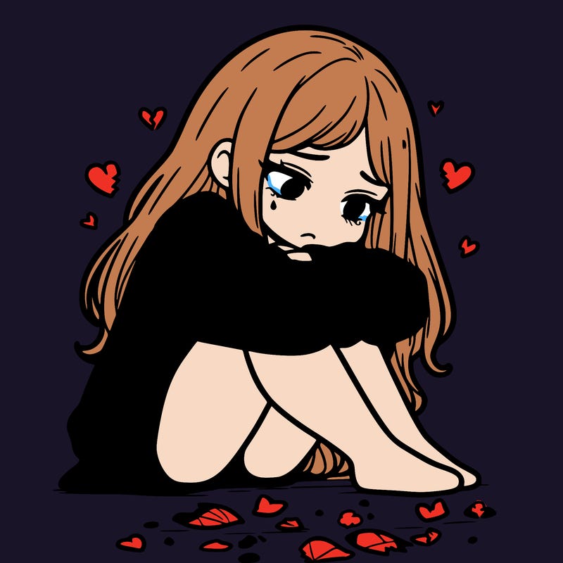 a girl after a breakup