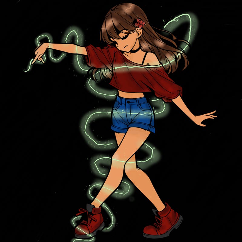 realistic girl danceing