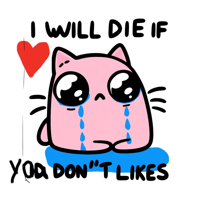 a cat that will die if we don’t get 10 likes