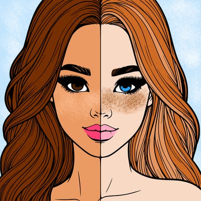 realistic pretty girl