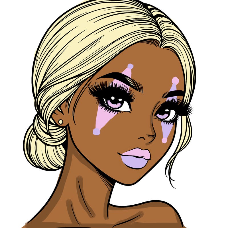 realistic girl with lashes