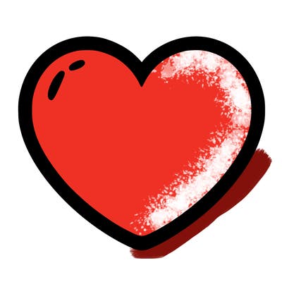 a blank heart
