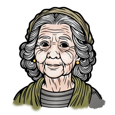 old lady realistic