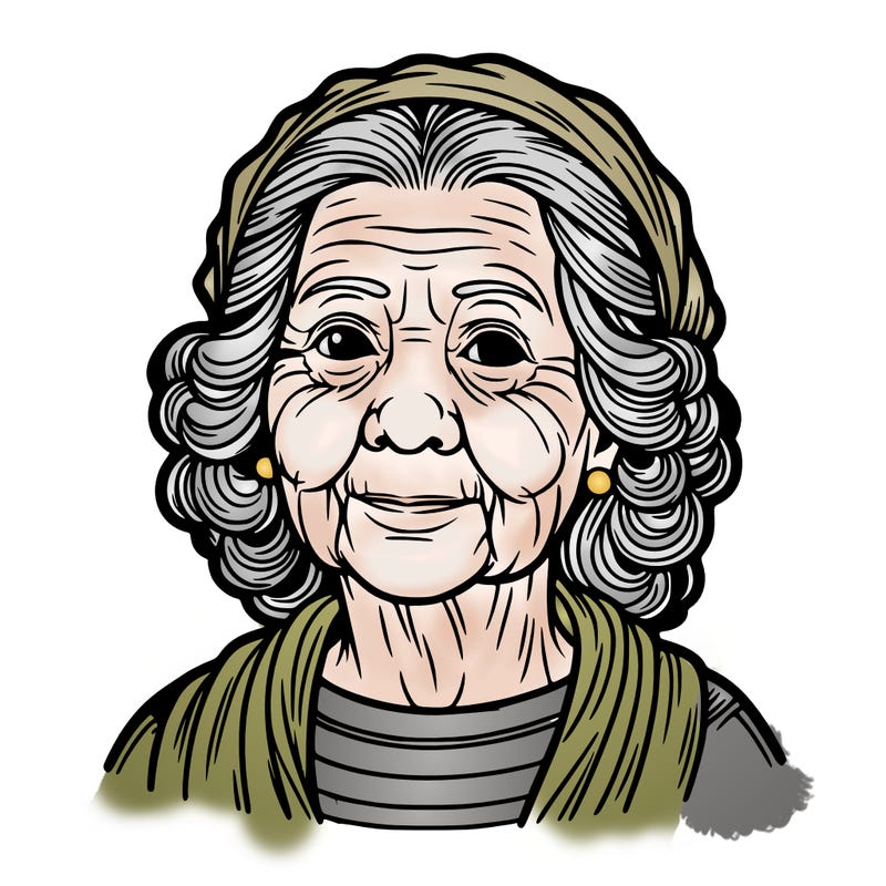 old lady realistic