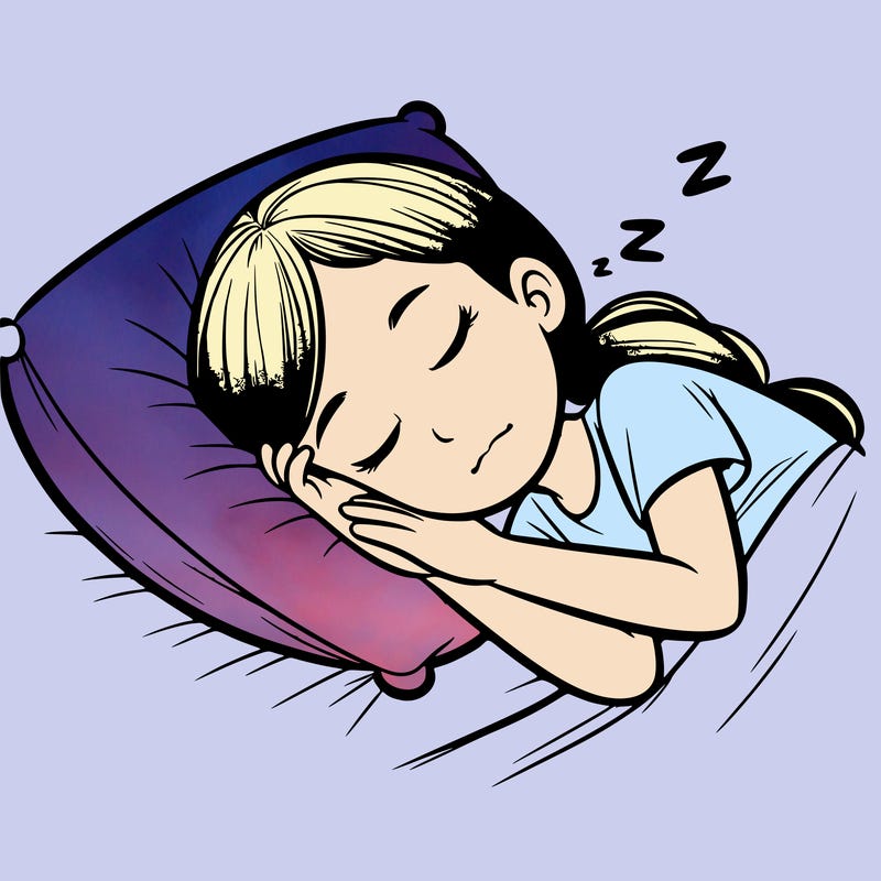 a realistic girl sleeping