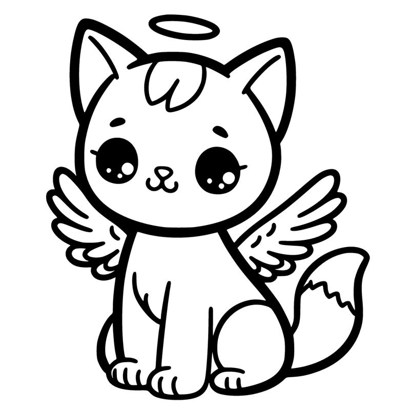 cat. with angel wings