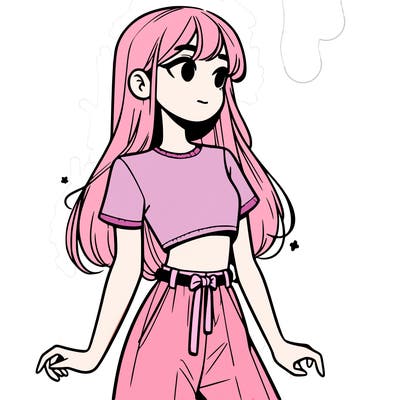 girl in a cute crop top