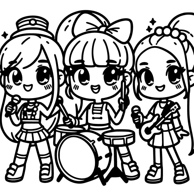 cartoon pop girl band