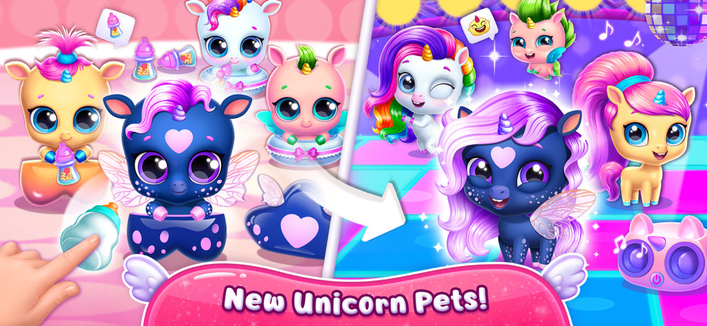 Kpopsies - My Unicorn Band - Cute baby unicorns growing up into K-pop idol unicorn pets