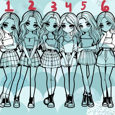 a group of girls realistic