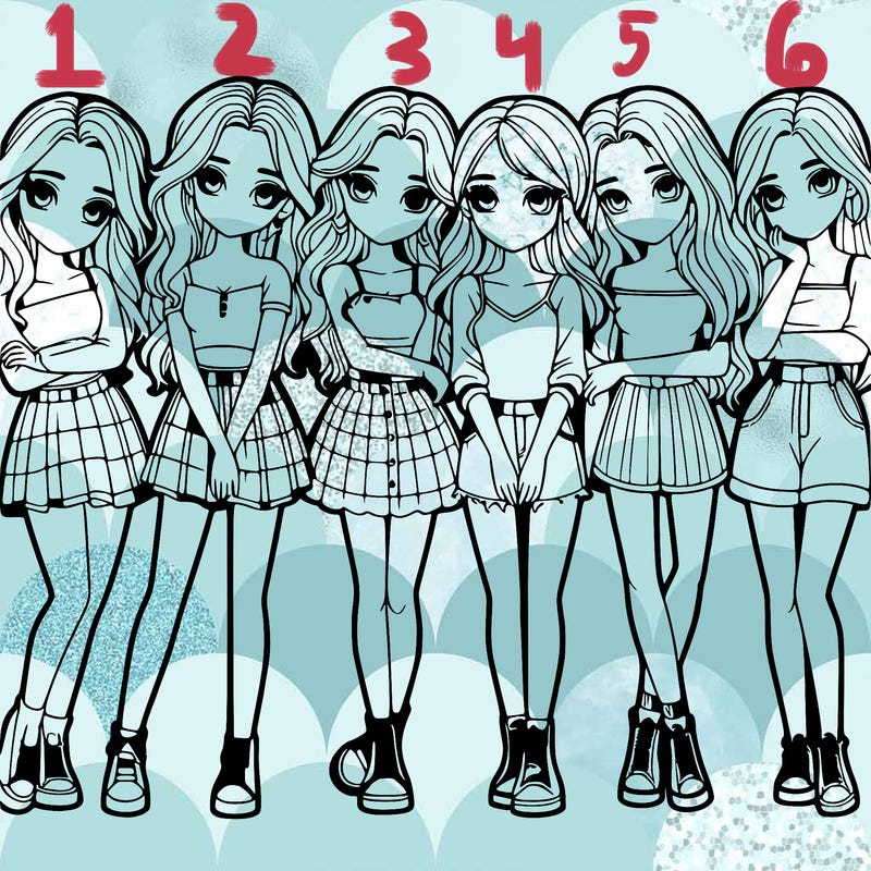 a group of girls realistic