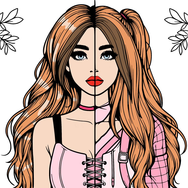 realistic girl split