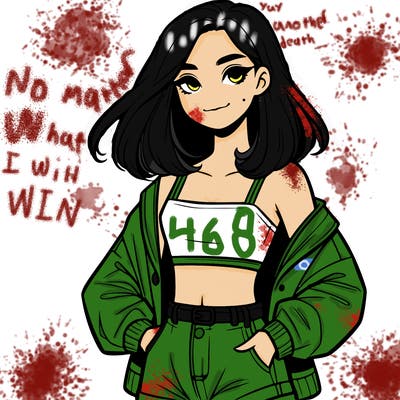 a realistic girl with a crop top and short shorts in an open jacket