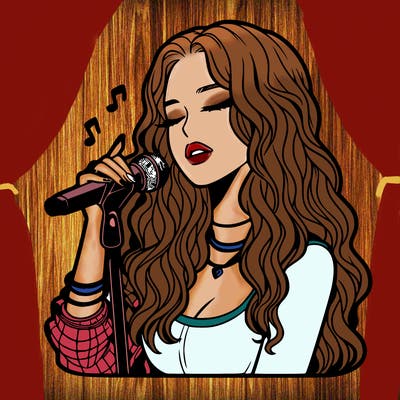 realistic female singer