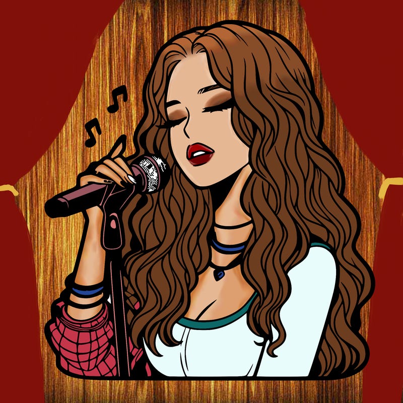 realistic female singer