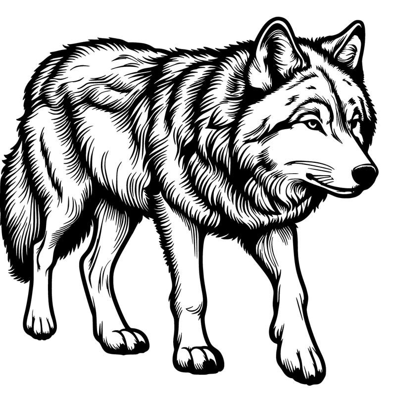 realistic wolf