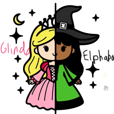 split princess and witch