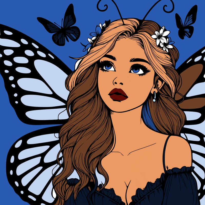 butterfly fairy realistic girl