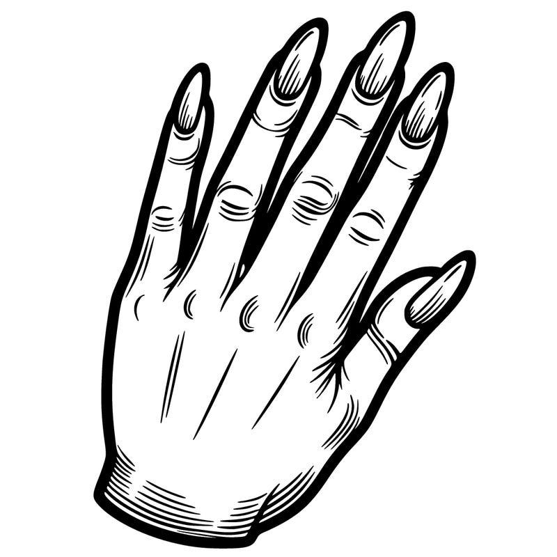 hand with nails