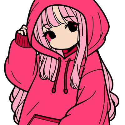 girl in a over sizes hoodie