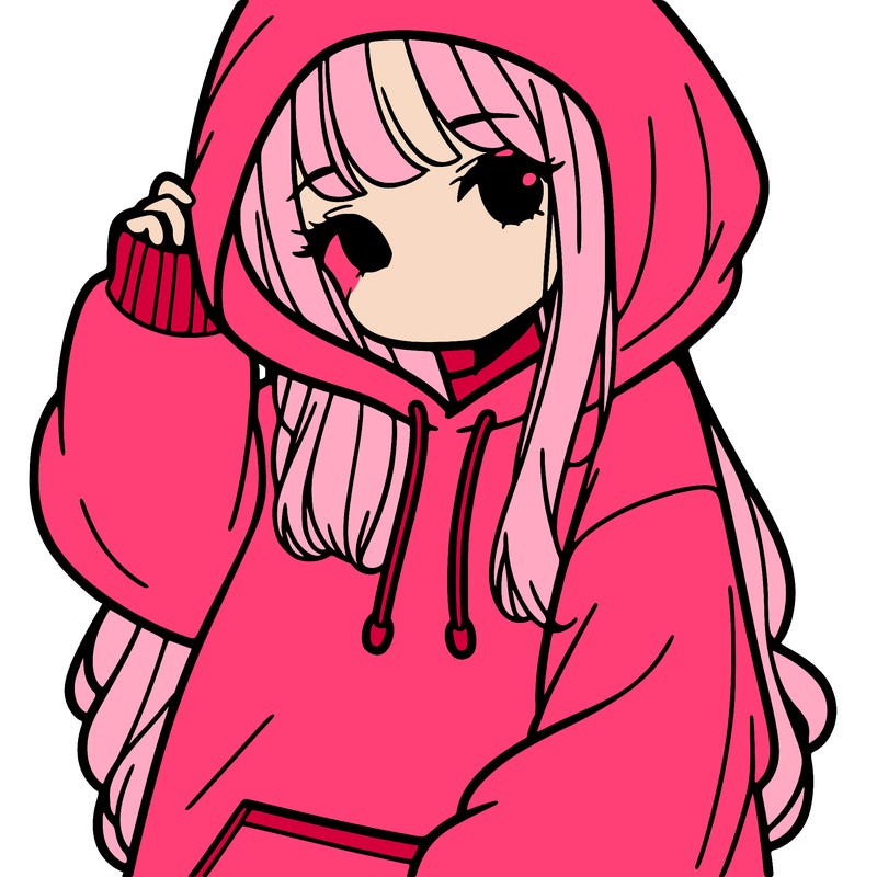 girl in a over sizes hoodie