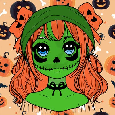 realistic girl halloween