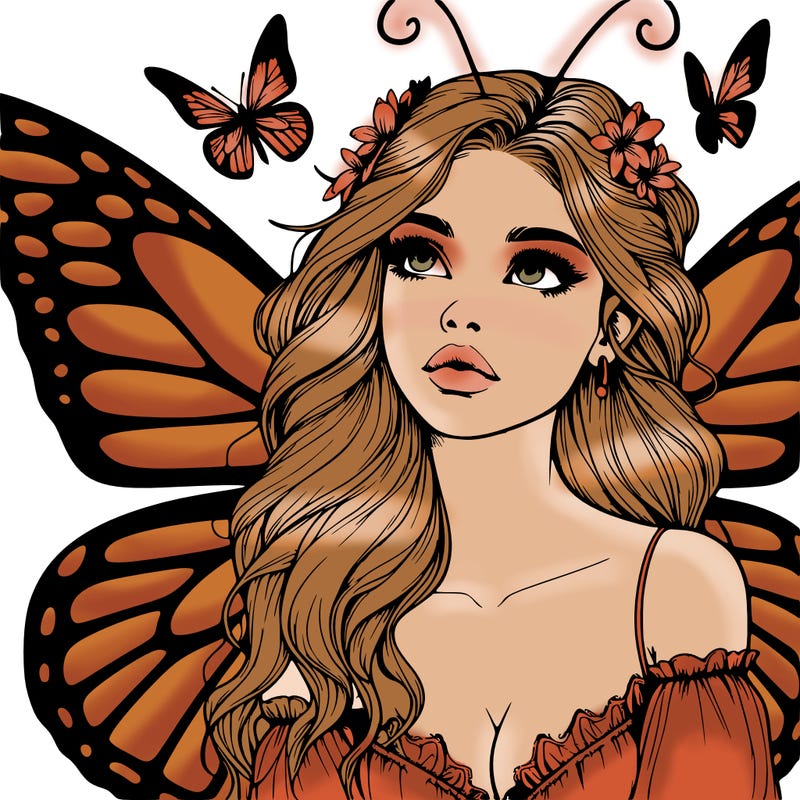 butterfly fairy realistic girl